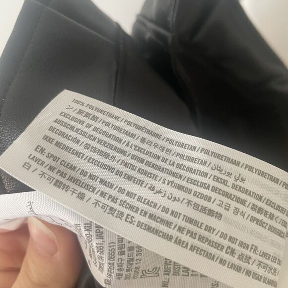 Abercrombie + Fitch Faux Leather Paper Bag Waist Pant Size Small - Picture 14 of 14